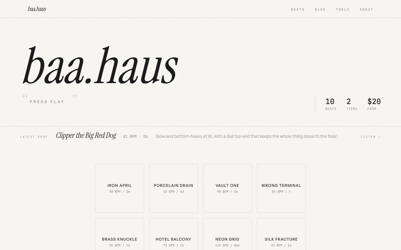 baa.haus storefront